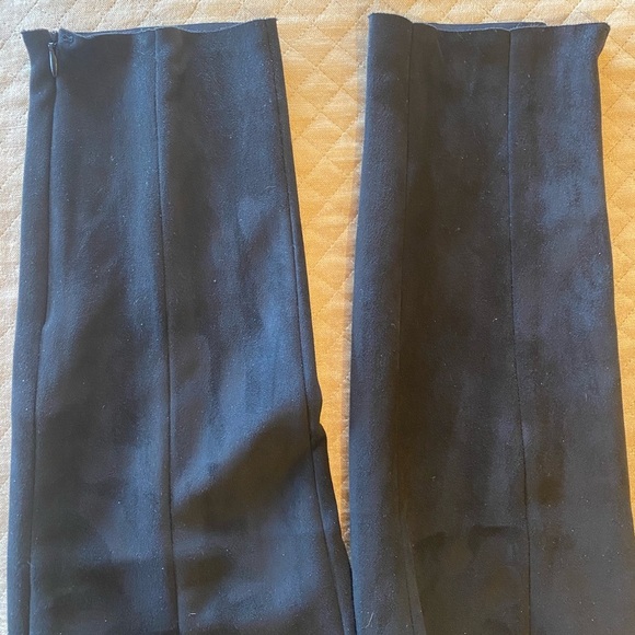 Zara Black Faux Suede Stretch Pant - Picture 5 of 13